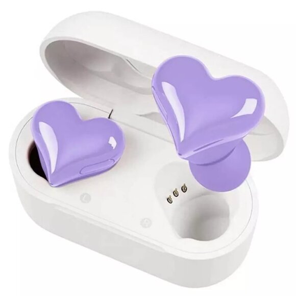 Heart Shaped True Wireless Earbuds Bluetooth 5.3 Headphones Earphones Headset - Picture 11 of 12